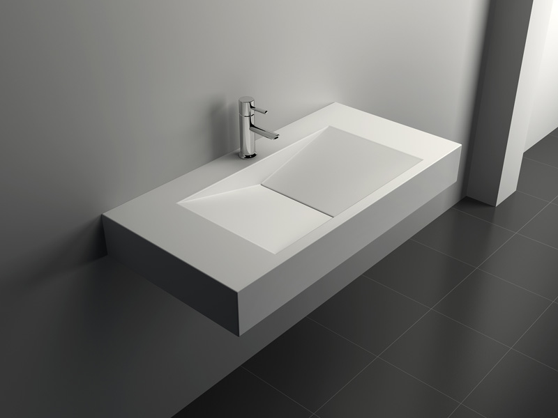 Solid Surface Wall Mount Bathroom Basin JZ1037 