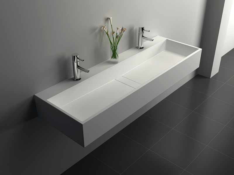 Solid Surface Seamless Bathroom Sink JZ1024 
