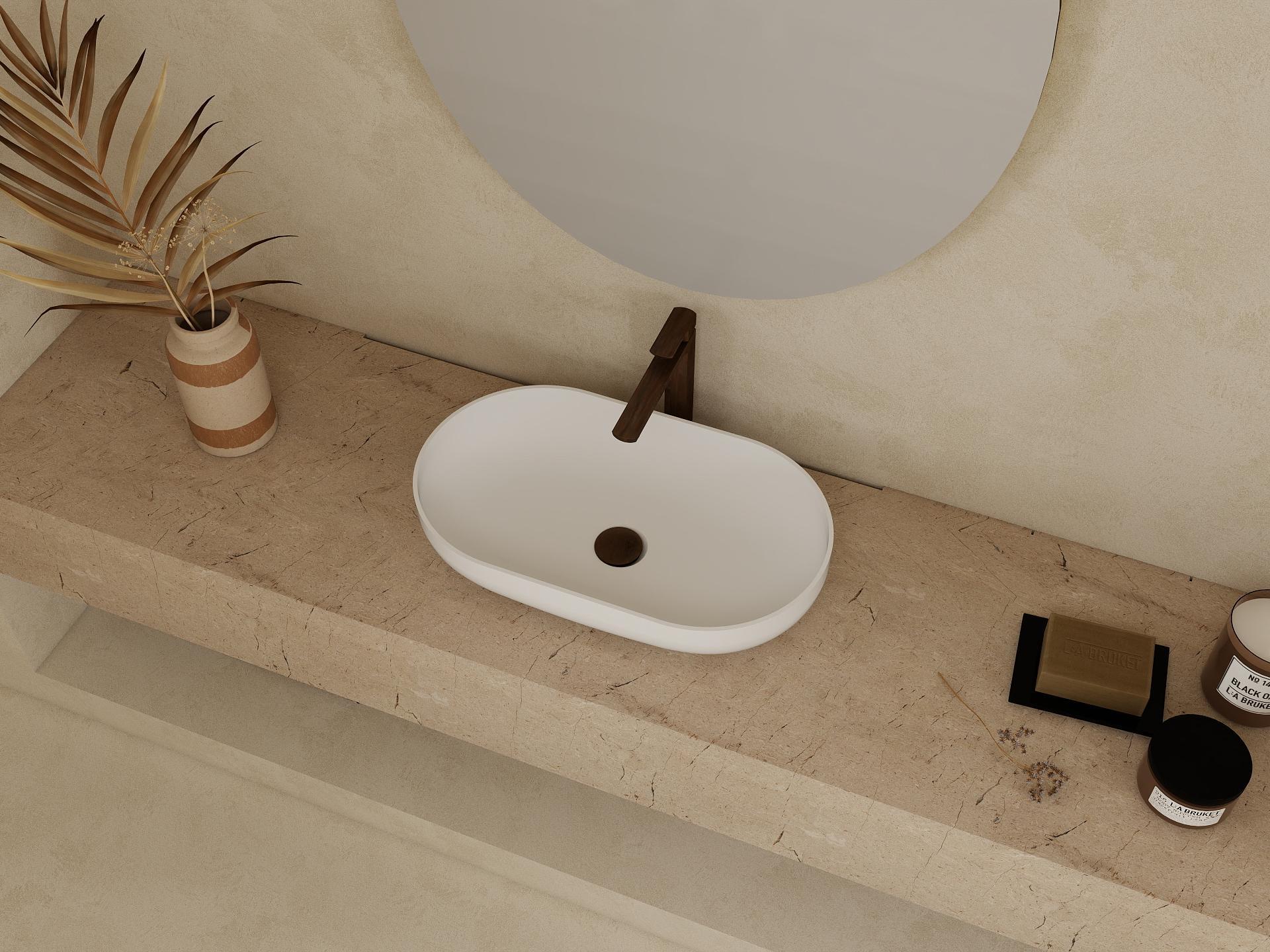 solid surface countertop basin