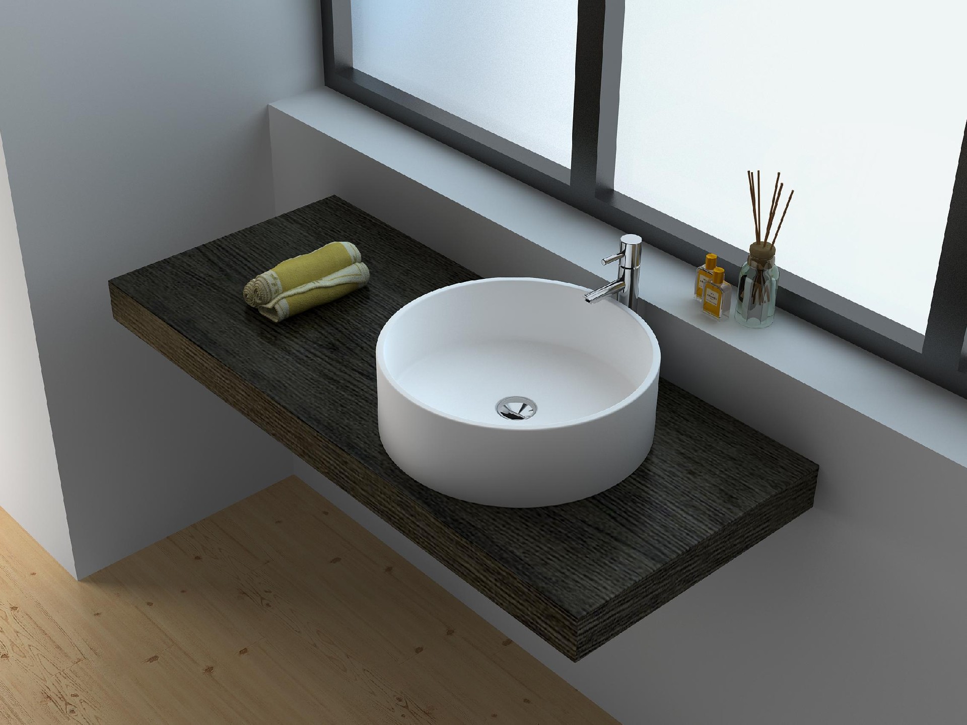 solid surface countertop basin