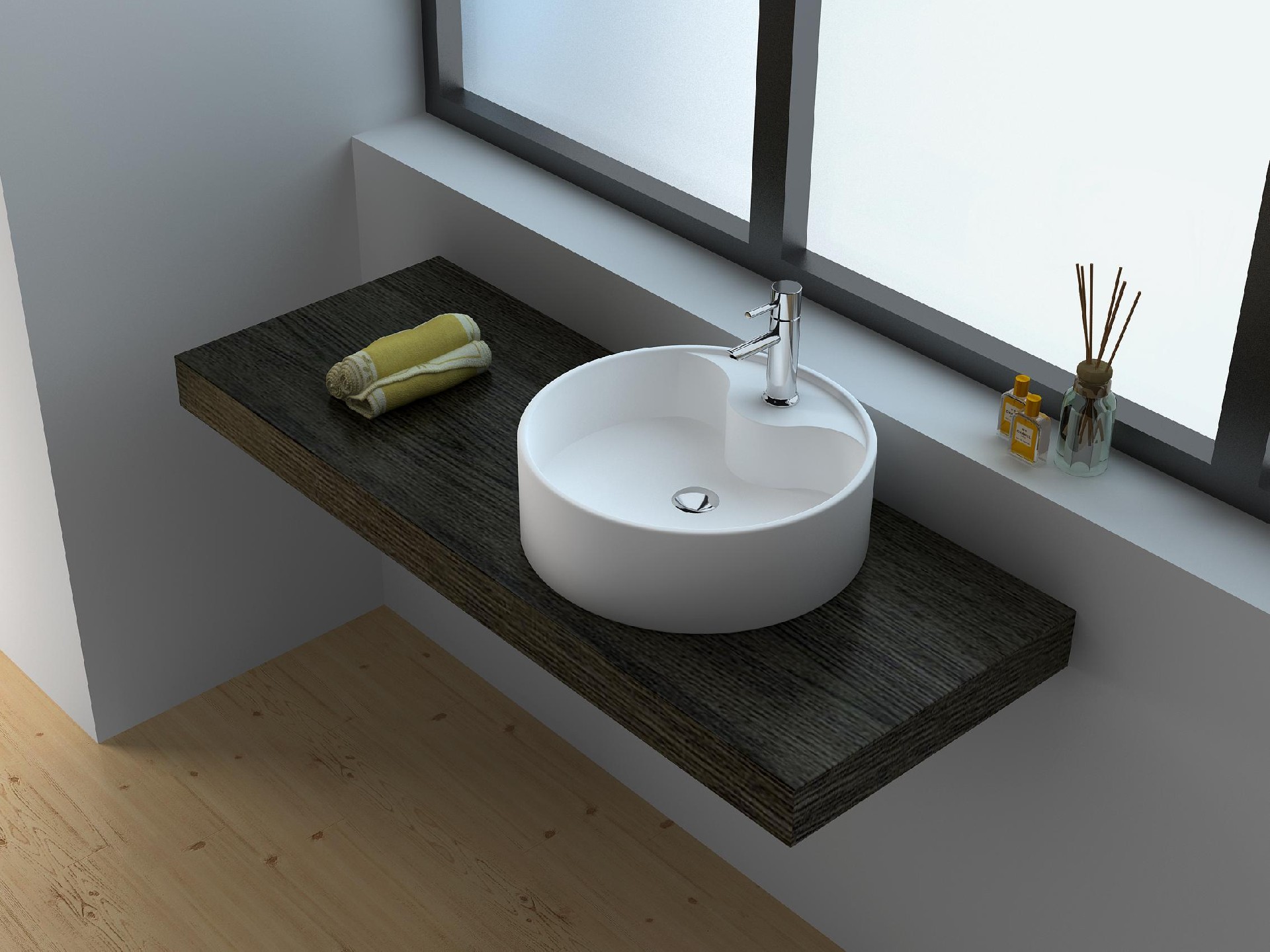 solid surface countertop basin