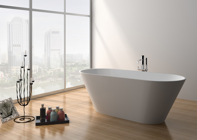 68 Inch Good Quality Modern Solid Surface Freestanding Bathtub JZ8625 